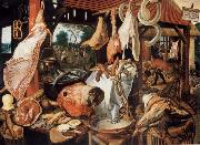 Pieter Aertsen Butcher sale state with flight nacb Agypten oil painting reproduction